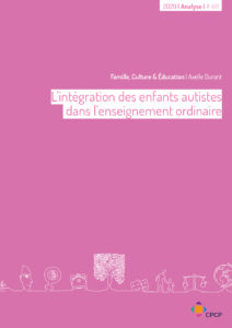 cover publication L'intégration des enfants autistes dans l'enseignement ordinaire