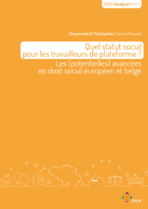 covver publication Quel statut social pour les travailleurs de plateforme ?