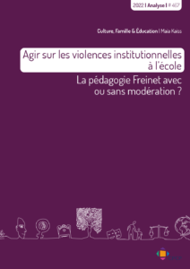 cover publication violebces institutionnelles à l'école