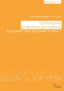 cover publication future peine d'interdiction manisfester